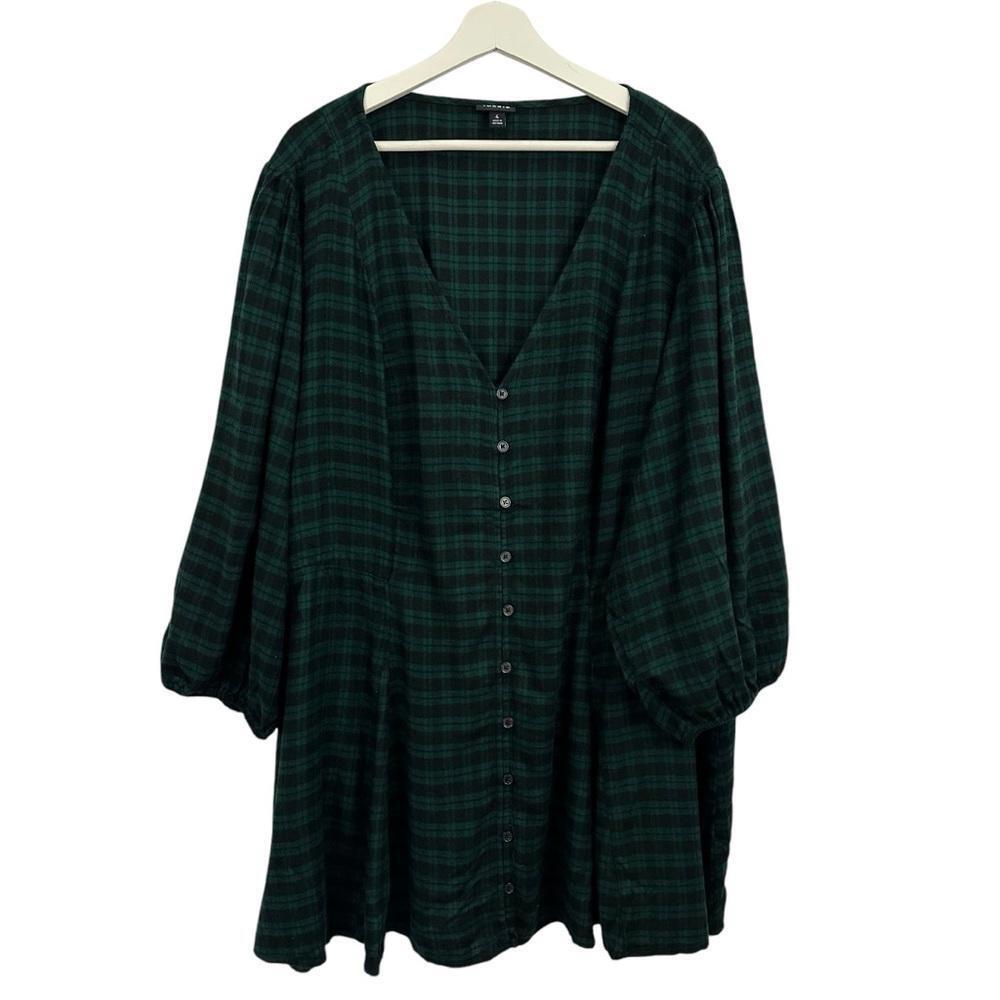 Torrid Women’s Plaid Fit And Flare Softest Flannel Tunic Size 3 - Picture 1 of 5
